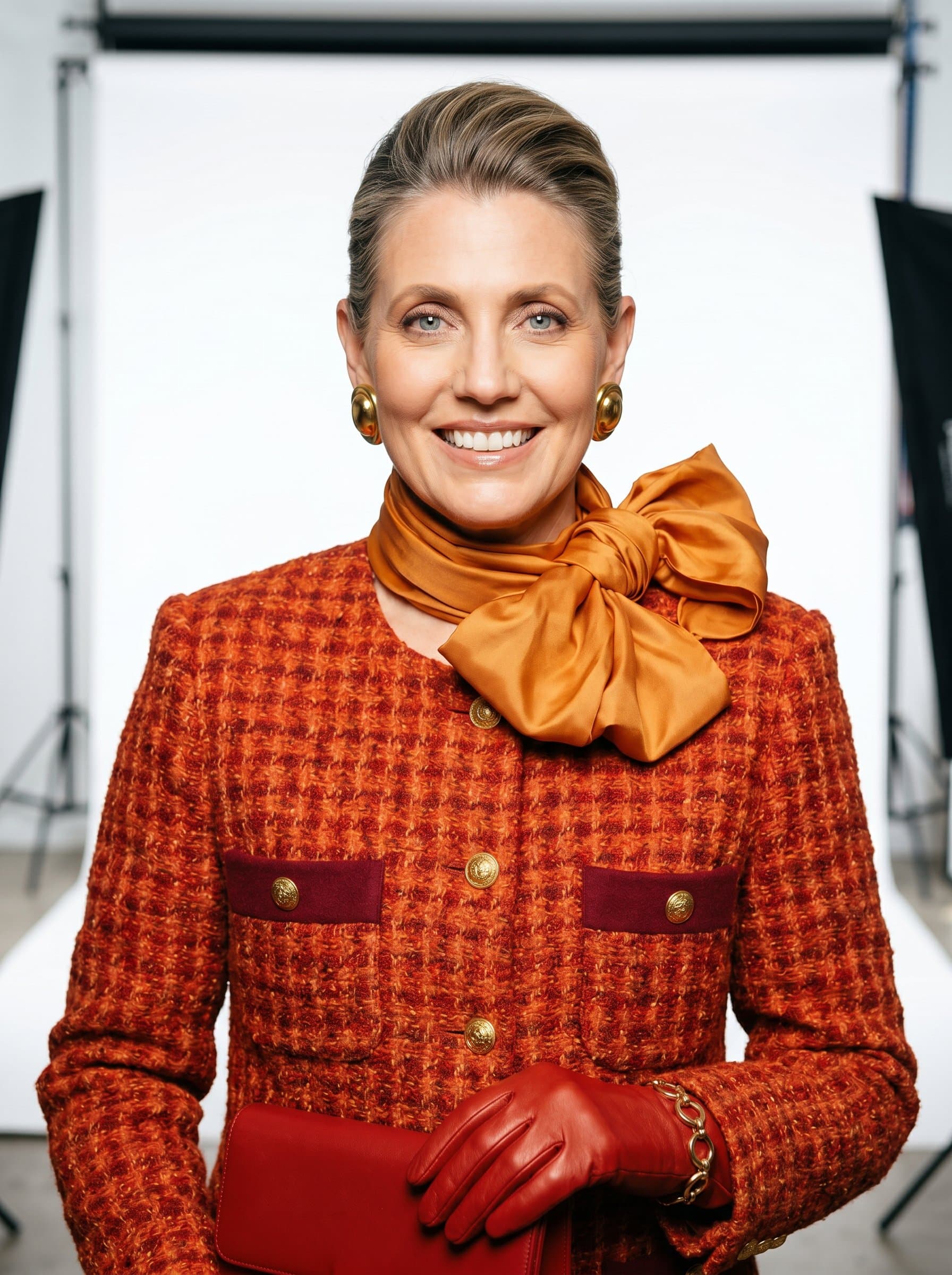 in a well-lit studio, with a clean white backgroun