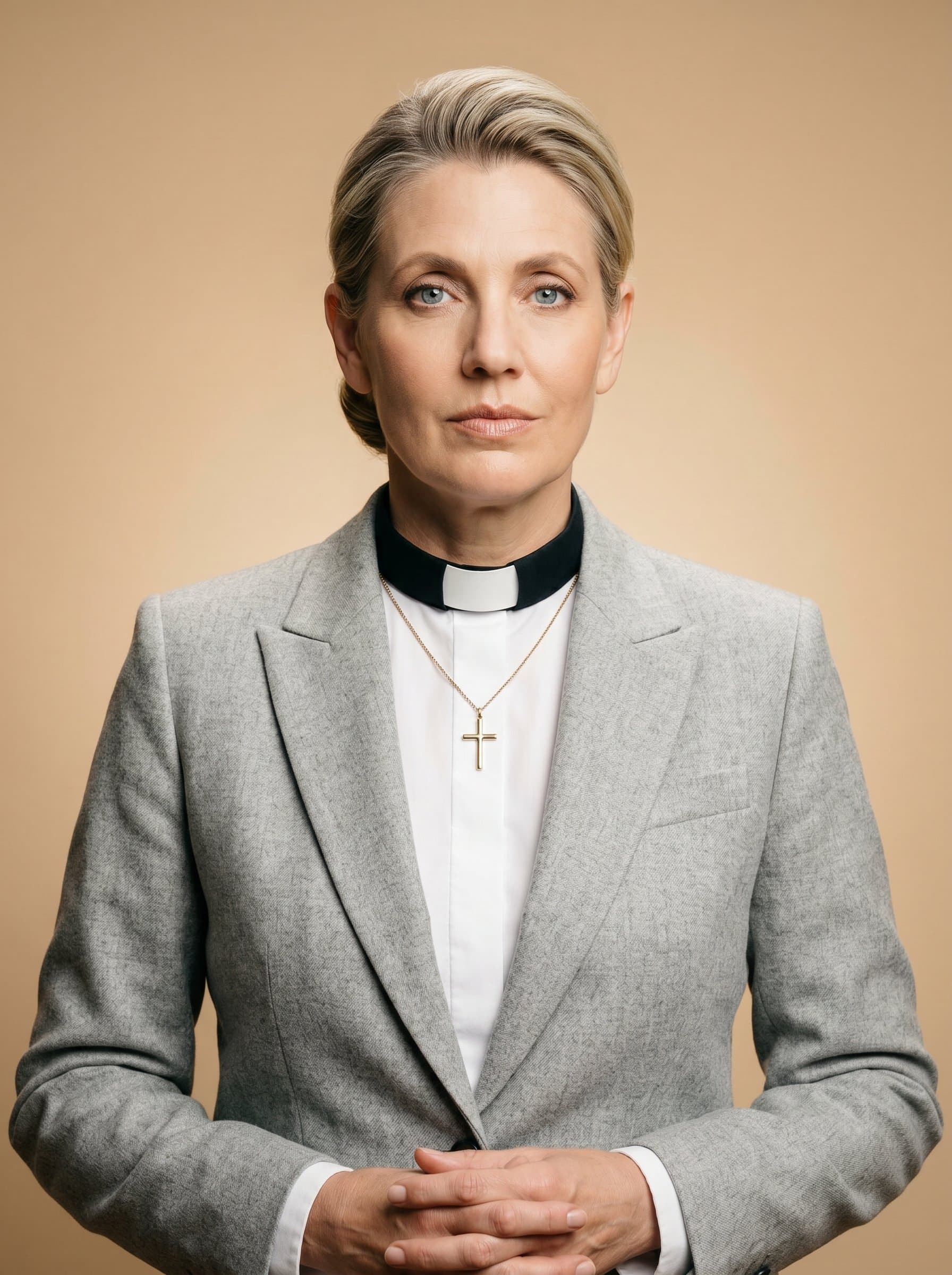 : Create a high-resolution headshot of a pastor wi